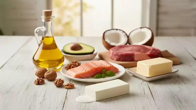 Types de graisses : saturées, monoinsaturées, polyinsaturées, hydrogénées.